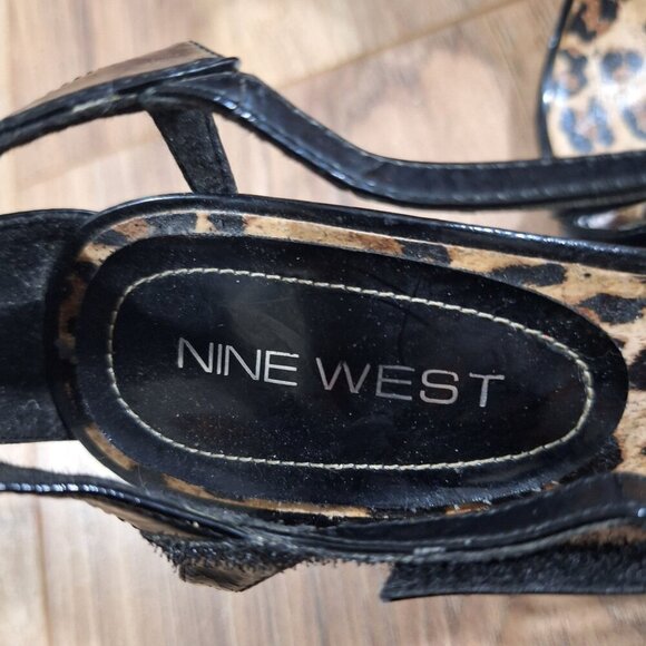 Nine West Leopard Prints High Heels size 7.5 - Picture 8 of 9